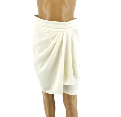 Falda De Volantes Blanca Para Mujer Talla EU 38 UK 10 US 8 - Imagen 1 de 4