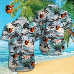 2025 Oriole Birdland MLB Hawaiihemd alle Größen - Bild 1 von 2