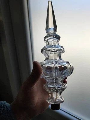 tres grand  poignard pointe de lustre ancien en cristal (baccarat) - Photo 1/4