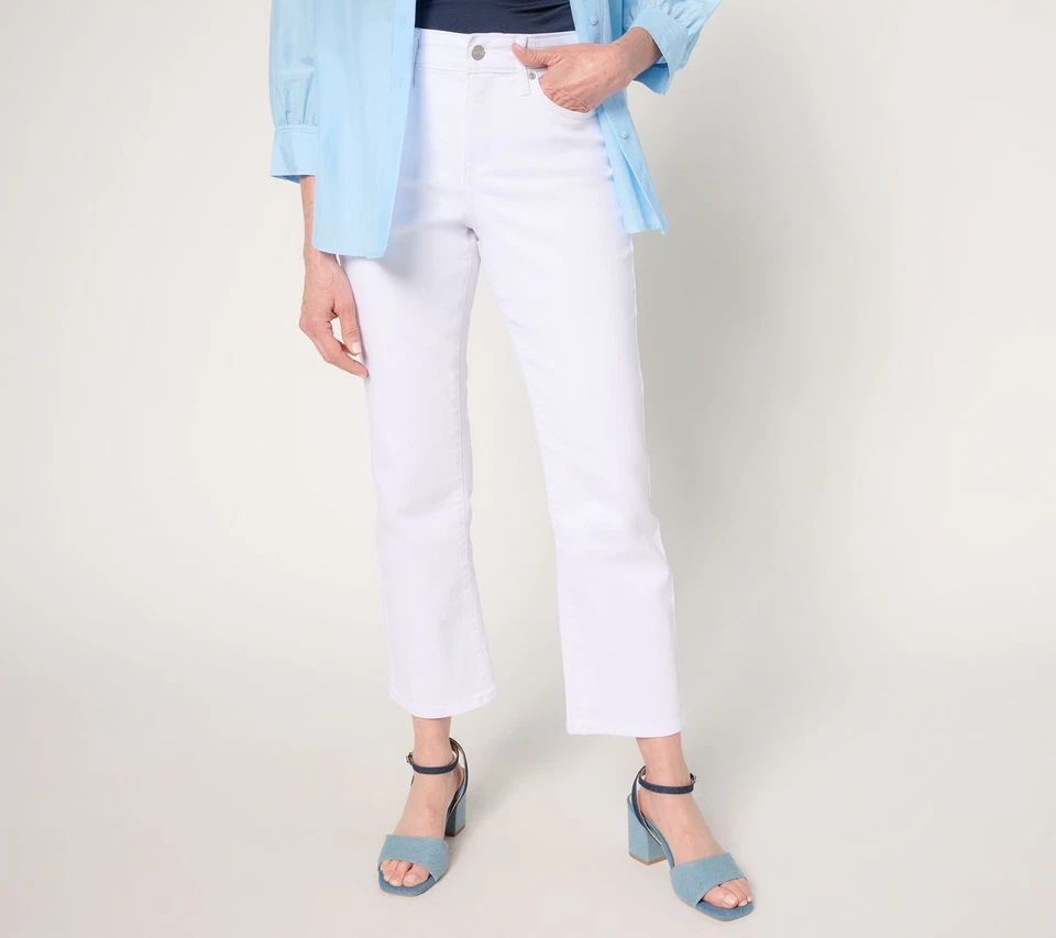 NYDJ Ellison Petite Straight Leg Ankle Jean with Cool Embrace Optic White 14W Ne - Image 1 of 1