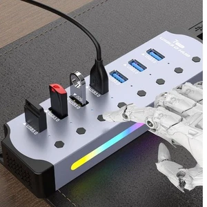 Innovativer 7 in 1 USB Hub mit individueller Port Switching-Funktion - Photo 1/12