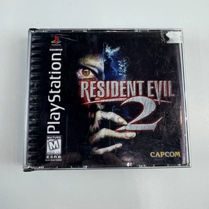 Resident Evil 2 PlayStation PS1 Video Game 2-Disc Black Label Capcom M Rated - Picture 1 of 7