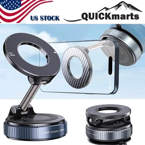 360° Vacuum Magnetic Phone Holder Foldable Stand Mount for Car Gym Strong Magnet - Picture 1 of 10