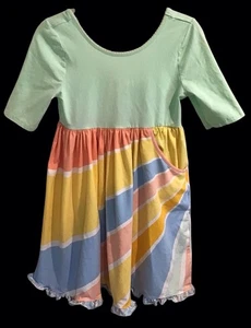 Girls Matilda Jane Girls’ Pastel Striped Ruffled Hem Dress 14 School, Play - Picture 1 of 7
