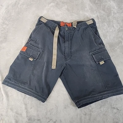 Vintage Abercrombie & Fitch Shorts Mens Medium Navy Blue Belted Cargo Outdoors  - Image 1 of 4