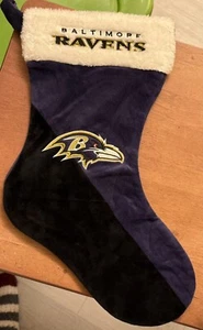 Bestickter NFL Baltimore Ravens auf 18" schwarz/lila Basic Weihnachtsstrumpf - Bild 1 von 6