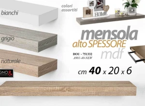 Mensola da Parete MURO MODERNO LEGNO KIT Reggimensola DOU ASSORTITA 40*20*6CM - Foto 1 di 3