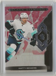 2022-23 Upper Deck Black Diamond Hockey MATTY BENIERS RC RED #'d 38/75 KRAKEN