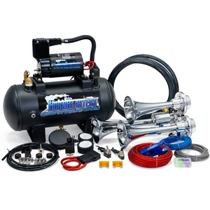 HornBlasters Jackass 127H Loud 1.5 Gallon 120 PSI Air Horn Kit - 12 Volt - Foto 1 di 8