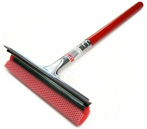 Lion Wood Handle Squeegee With Mesh Scrubber - Picture 1 of 2