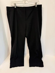 Lafayette 148 Pants WM Size 14 Cropped Stretch Black Wool/Lycra EUC - Picture 1 of 10