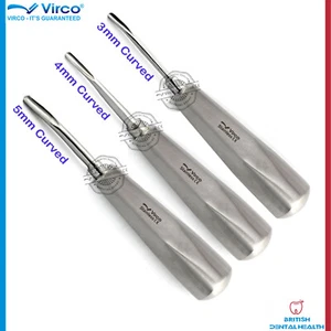 LUXATION TOOTH EXTRACTION ELEVATORS CURVED SET OF 3 TEETH LOOSENING TOOLS DENTAL - Bild 1 von 1