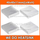40x40x11mm With or Without Tape Silver Extruded Heat Sink LED Cooler Radiator
