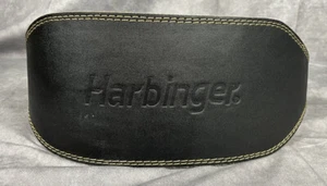 Harbinger 6" Padded Leather Weight Lifting Belt - Black - Size Medium - Picture 1 of 7