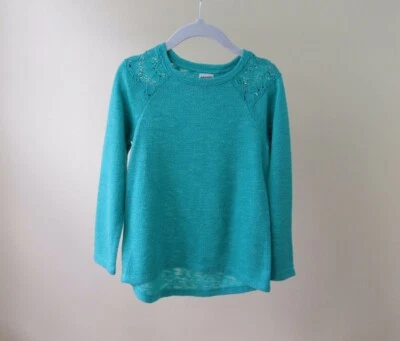 Talla: 4T ARIZONA JEANS Suéter Ligero Detalle de Encaje Manga Larga Bebé/Niño Pequeño Foto 1 de 4