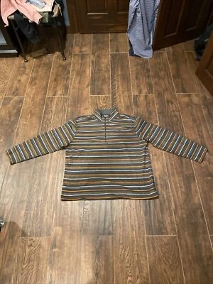 The North Face talla 2XL polar cuarto cremallera a rayas para hombre’s Foto 1 de 4