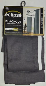 Eclipse Blackout Rod Pocket Panel Curtain Drape 42"x84" Gray - Picture 1 of 2