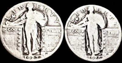 1926 & 1927 Standing Liberty Quarters! Full Date! Secure & Free Shipping! 🔥🔥🔥 - Image 1 of 2