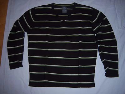 Pullover von Springfield, braun, gestreift, V-Ausschnitt, XL, top Zustand! - Bild 1 von 2