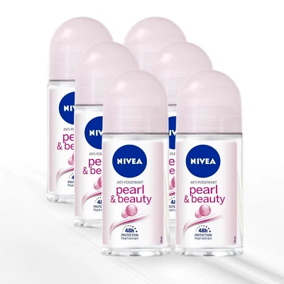 Nivea 48h Pearl & Beauty антиперспирант с маслом авокадо - 1,69 жидкой унции (упаковка 6) - Изображение 1 из 4