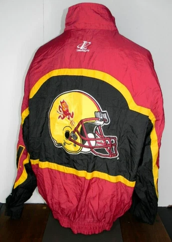 vtg 90s ARIZONA STATE SUN DEVILS Sparky Football jacket Logo Athletic mens L ASU Cover