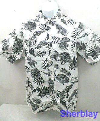 CAMISA KAVU Para Hombres Festaruski Piña Manga Corta BLANCA Gris Talla S Precio de venta sugerido por el fabricante $50 Nueva con etiquetas Foto 1 de 4