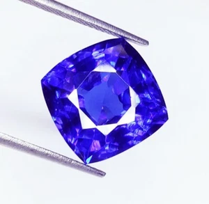 18 Ct Loose Gemstone Certified Natural Blue Sapphire Ceylon Cushion Cut O49 - Picture 1 of 13