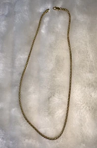 16” necklace Yellow Gold Fill Over 925 Silver Vtg ITALY ITAOR - Picture 1 of 5