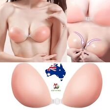 Silicone Self Adhesive Strapless Invisible Gel stick on Push Up Bra Breast Pad 