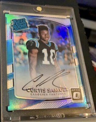 💎2016 Donruss Curtis Samuel Rated Rookie Silver Holo PRIZM On CARD Auto RC /99 - Image 1 of 4