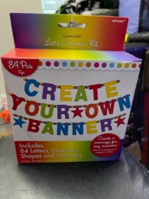 Amscan 84 Piece Create Your Own Banner Kit Party Supply New!!!!