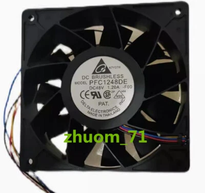 1PC Delta PFC1248DE 48V 1.20A 12038 12CM Industrial control server fan - Image 1 of 3