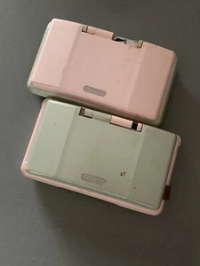 Nintendo DS Original X2 Console Titanium Silver / Pink For Parts / BROKEN - Picture 1 of 4