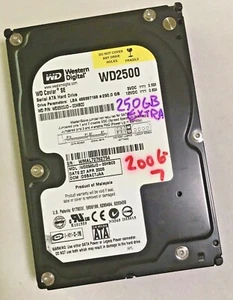 WD Caviar SE 250GB Internal 7200RPM 3.5" (WD2500JD-00HBCO) vintage 2005 - Picture 1 of 4