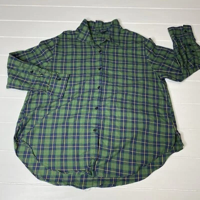 Zara Woman Size M Plaid Pockets Buttons Up Oversized Shirt Tunic - Image 1 of 4
