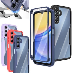 Funda protectora completa a prueba de golpes negra púrpura transparente para Samsung Galaxy A15 5G - Imagen 1 de 64