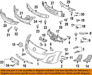MAZDA OEM 10-13 3 Front Bumper Bumper Components-Retainer BBM4500U1G - Picture 1 of 1
