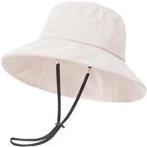 Sun Hats for Women Cotton Wide Brim Bucket Hat Summer Beach Gardening Packabl... - Picture 1 of 7
