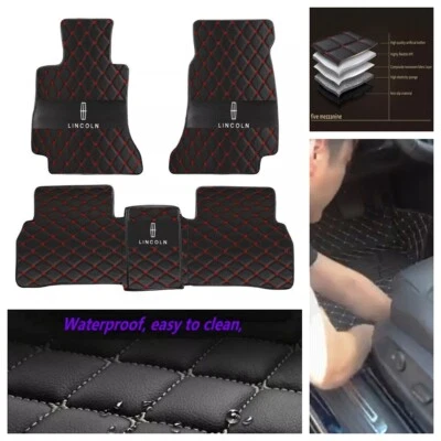 Alfombrillas para coche Lincoln MKC-MKS-MKT-MKX-MKZ para todo tipo de clima almohadillas para pies alfombra automática Foto 1 de 4