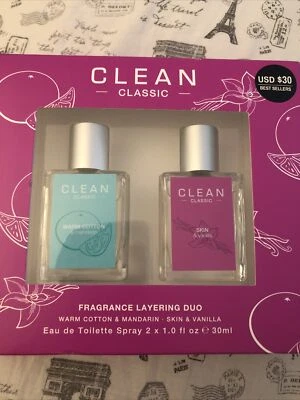 Clean Classic Fragancia Capas Duo Eau De Toilette Spray 30 ml cada uno nuevo en caja Foto 1 de 4