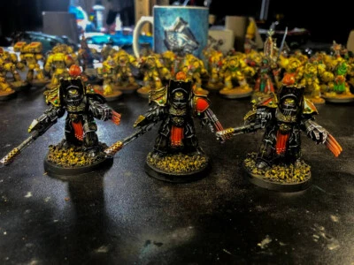CUSTOM ORDERS Warhammer 30k/40k Legio Custodes Aquilon Terminators with Infernus - Image 1 of 4