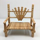 Doll Bench Made From Wooden Clothes Pins, Unique Piece, 6.5”x6.5”x3.5”