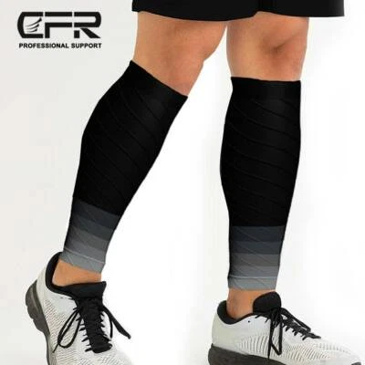 Par de calcetines de compresión mangas pantorrilla soporte para piernas 15-20 mmHg unisex correr Foto 1 de 4