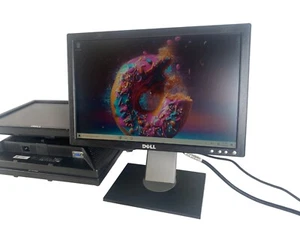 Lot of 4 - Dell E178WFPc 17" LCD VGA Monitors 1280x1024 Black with Power Cables - Picture 1 of 14