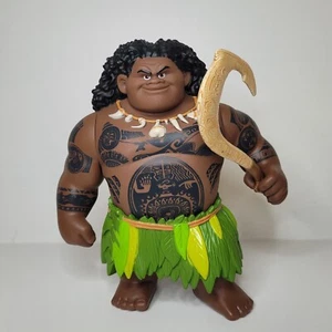 DISNEY Moana MAUI 8" Action Figure Doll Hard Plastic Poseable Arms w/Hook - Foto 1 di 6