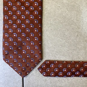 Robert Talbott Best of Class Tie Necktie Rust Lt Blue Multi Geometric Discs Dots - Picture 1 of 11