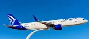 AEGEAN Airbus A321NEO Flugzeugmodell im Maßstab 1:200 SX-NAA AEGAEN NEU 2022