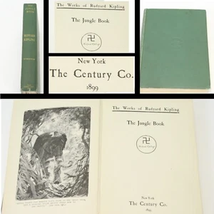 The Jungle Book RUDYARD KIPLING Early Reprint 1899 7 3/8" x 5" x 1" Cloth HC - Picture 1 of 20