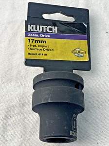 NEW 17mm, 3/4 inch Drive - Klutch Jumbo Impact Socket - 41119 - CR-MO - Picture 1 of 1
