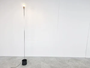 Minimalist italian floor lamp, 1970s - vintage chrome floor lamp - large vintage - Picture 1 of 8